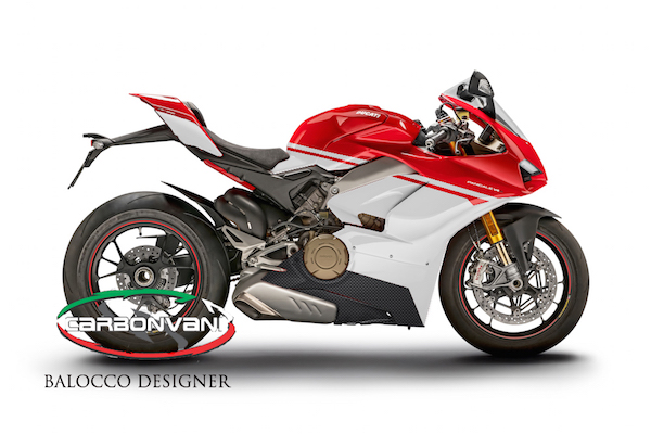 Carbonvani - Ducati Panigale V4 / S / Speciale "50.2" Design Carbon Fiber Full Fairing Kit - ROAD VERSION (8 pieces) Carbonvani - Ducati Panigale V4 / S / Speciale "50.2" Design Carbon Fiber Full Fairing Kit - ROAD VERSION (8 pieces)